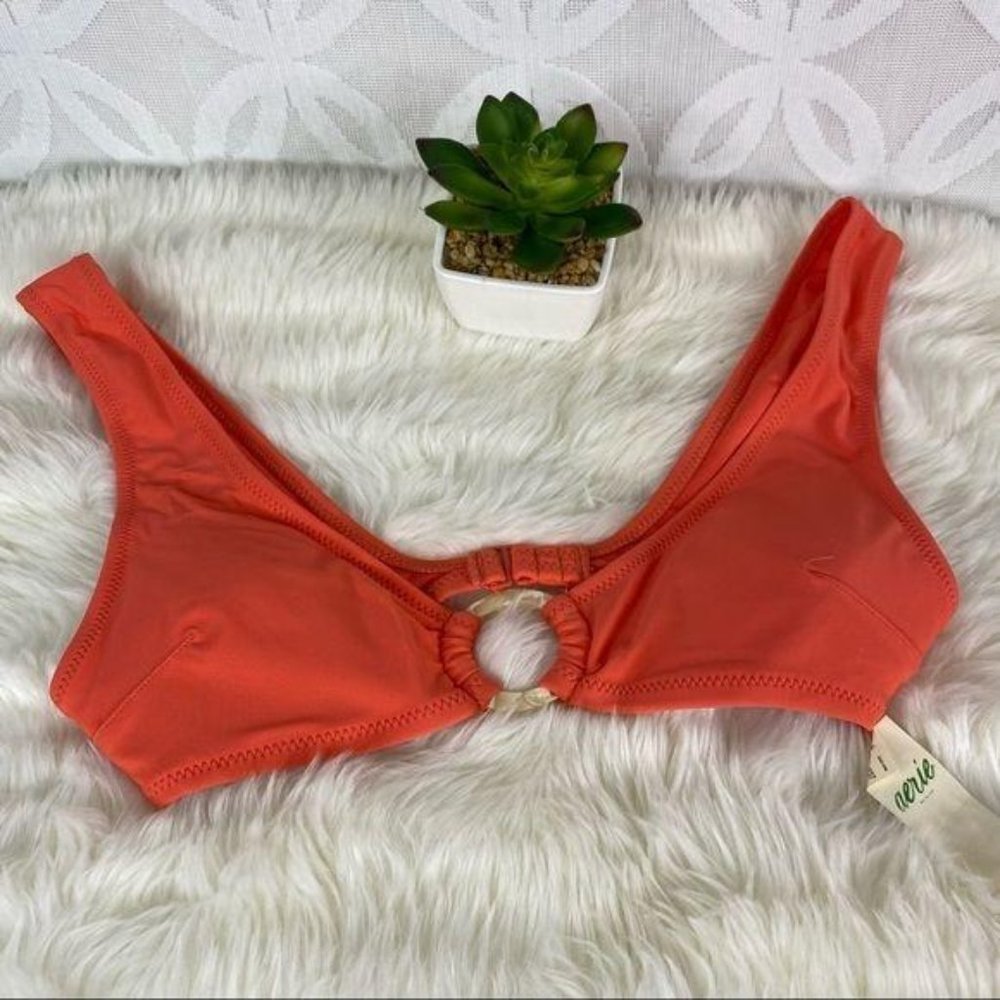 NWT Aerie Melon Wide Strap Plunge Bikini Top - Picture 6 of 8